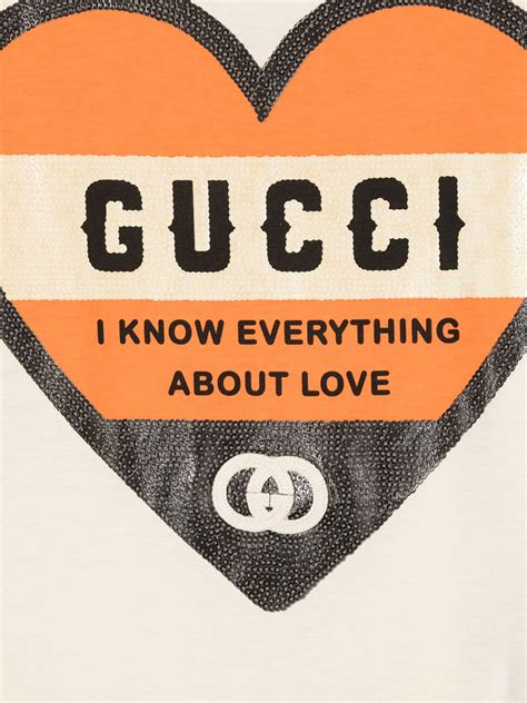 gucci i know everything about love sweatshirt